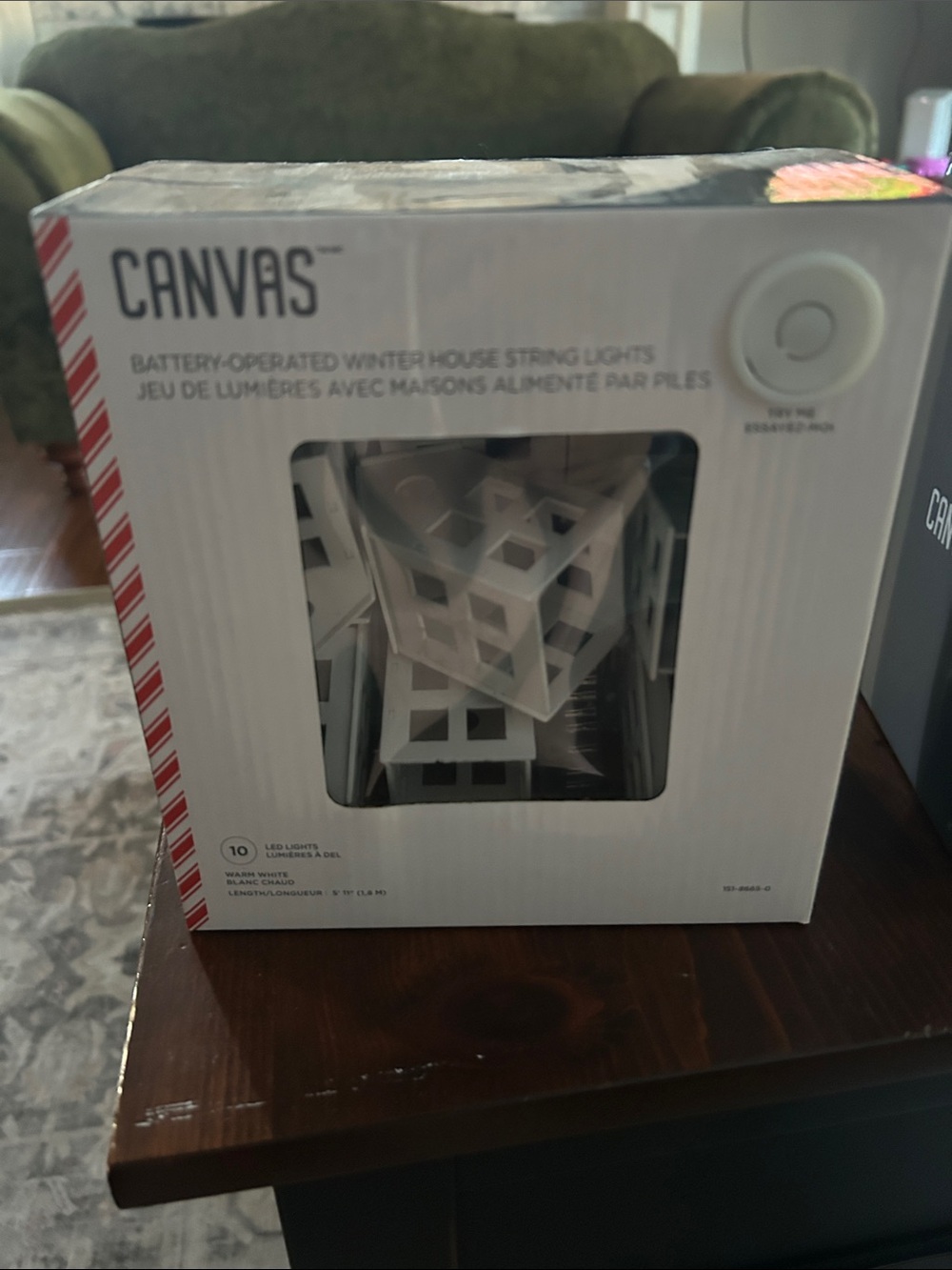 Canvas White House-Shaped battery String Lights